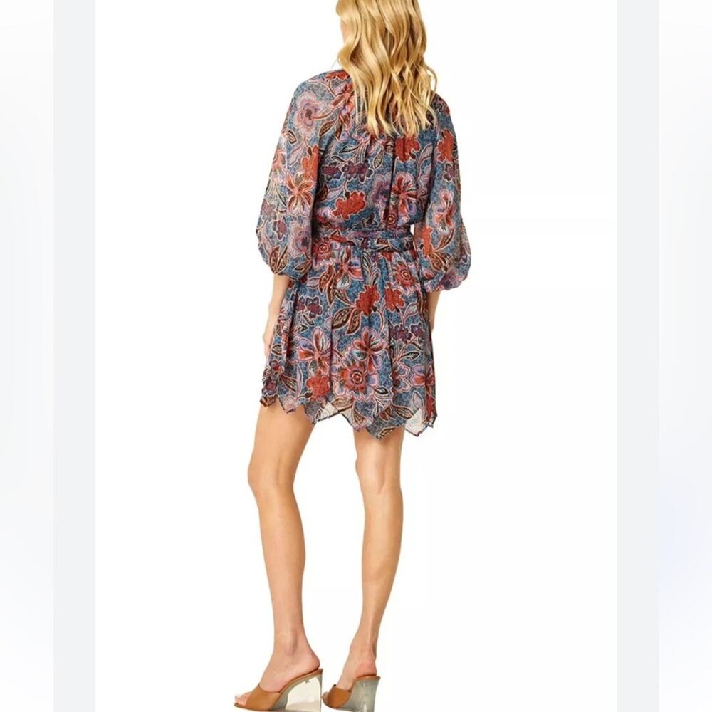 MISA LA Tara Cerulean Mini Dress XS NWT Fairy Ethereal Boho Handkerchief Hem - Picture 3 of 13